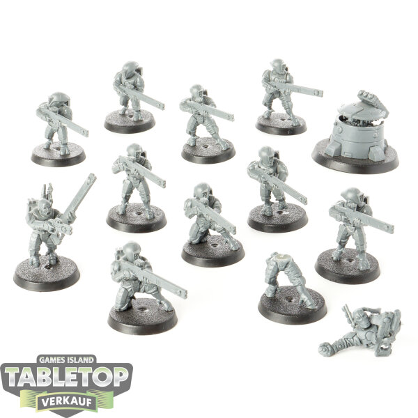Tau Empire - 11x Fire Warriors Strike Team - unbemalt