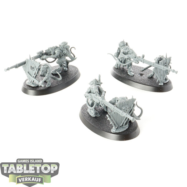 Skaven - 3x Warplock Jezzails - unbemalt