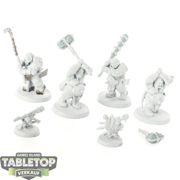 Ogor Mawtribes - 4x Ironguts - teilweise bemalt