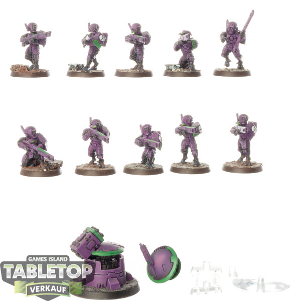 Tau Empire - 10 x Fire Warriors Strike Team - bemalt