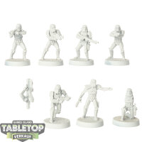 Galaktisches Imperium - 7 x Stormtroopers - grundiert