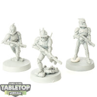 Galaktische Republik - 3 x Clone Commander Cody - grundiert
