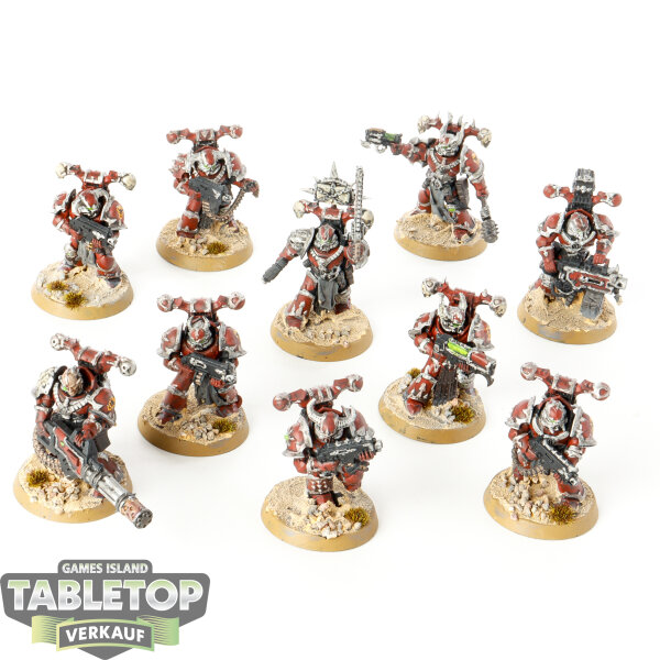 Chaos Space Marines - 10 Legionaries - bemalt