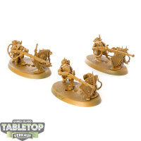 Skaven - 3 x Warplock Jezzails - teilweise bemalt