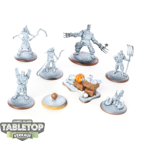 Guild Ball - 6 x The Farmers: The Honest Land - teilweise bemalt