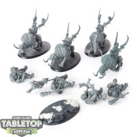 Ogor Mawtribes - 4x Mournfang Pack - teilweise bemalt