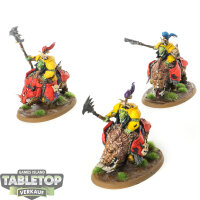 Orruk Warclans - 3x Gore-gruntas - bemalt