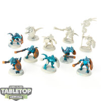 Seraphon - 10 x Saurus Warriors - teilweise bemalt
