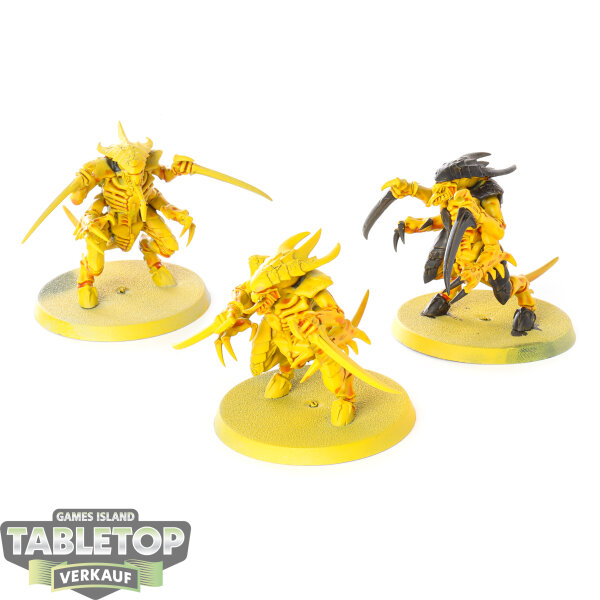 Tyraniden - 3 x Tyranid Warriors - teilweise bemalt