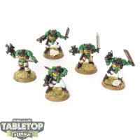 Space Marines - 5 Scouts klassisch - bemalt