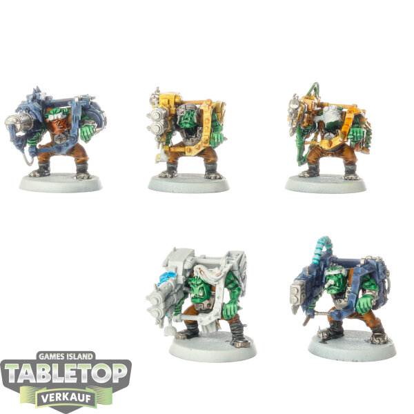 Orks - 5x Ork Lootas - teilweise bemalt