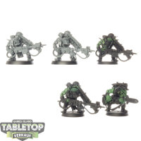 Orks - 5x Ork Burna Boyz - teilweise bemalt