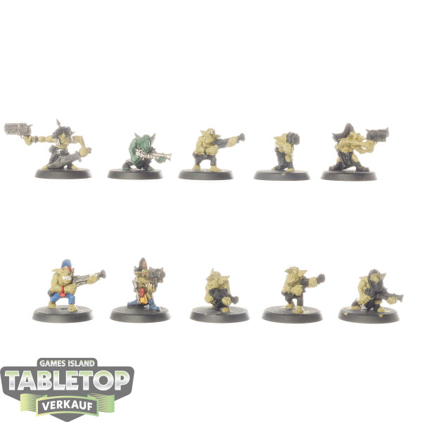 Orks - 10x Ork Gretchin - teilweise bemalt