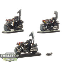 Dark Angels - 3x Ravenwing Bike Squadron  - bemalt
