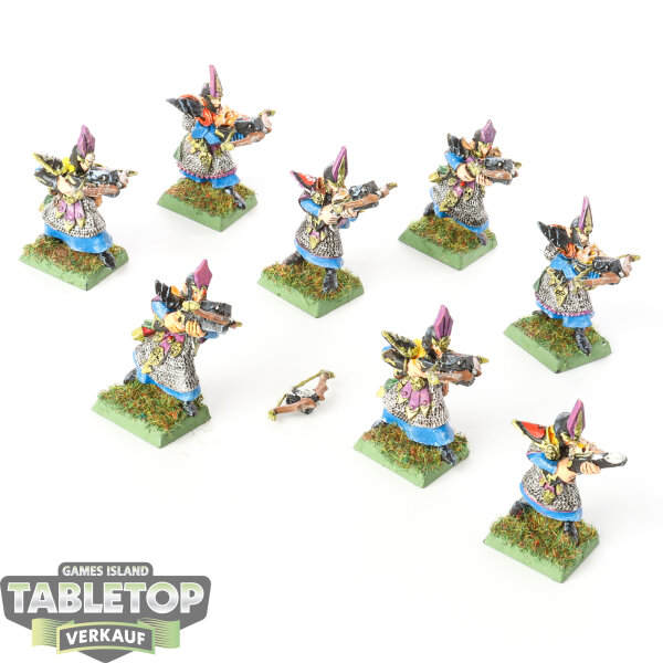 Dark Elves - 8 x Dark Elf Crossbowmen - bemalt