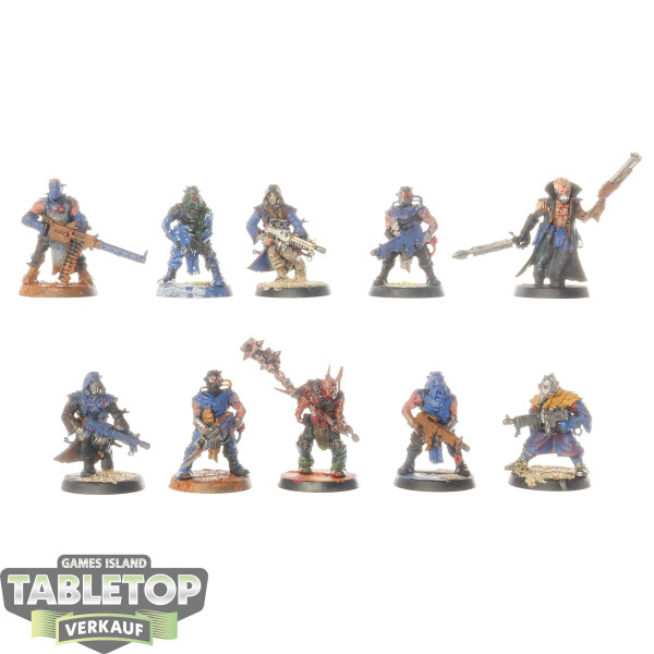 Chaos Space Marines - 10x Chaos Cultists klassisch - teilweise bemalt