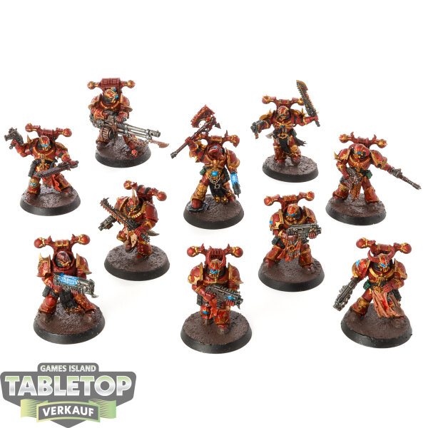 Chaos Space Marines - 10x Legionaries - teilweise bemalt