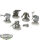 Space Wolves - 5x Wolf Guard Terminators - teilweise bemalt