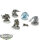 Space Wolves - 5x Wolf Guard Terminators - teilweise bemalt