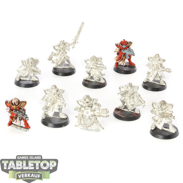 Adepta Sororitas - 10x Sisters of Battle - klassisch - teilweise bemalt