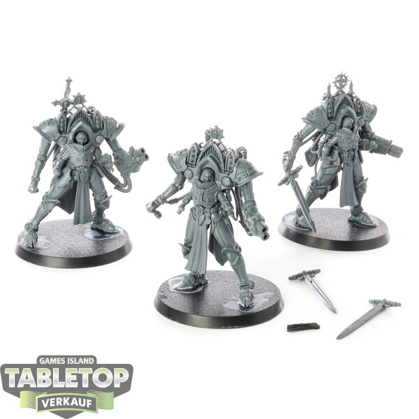 Adepta Sororitas - 3 Paragon Warsuits - unbemalt