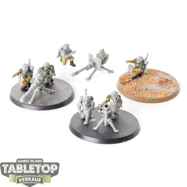 Astra Militarum - 3 x Heavy Weapons Squad klassisch - teilweise bemalt
