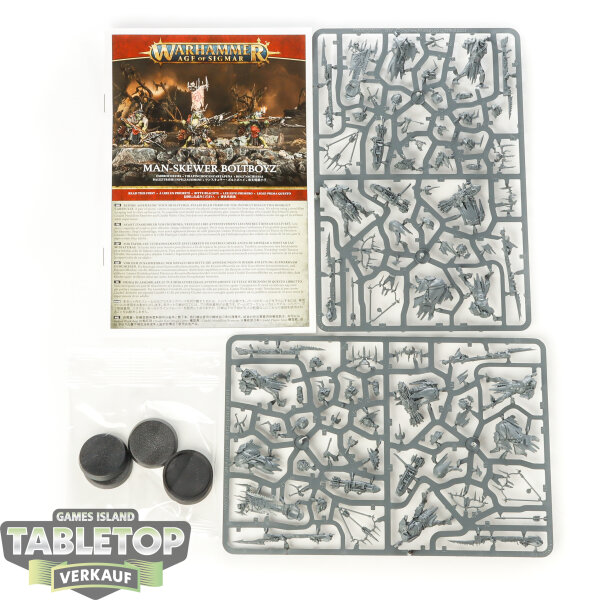 Orruk Warclans - 3x Man-Skewer Boltboyz - im Gussrahmen