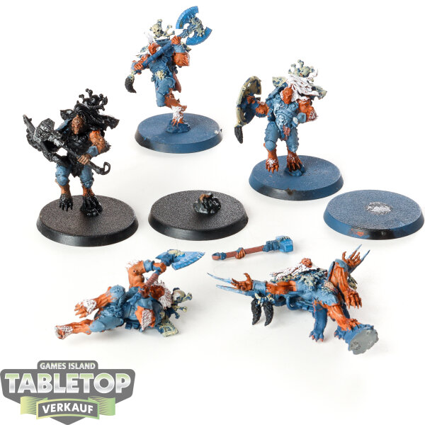 Space Wolves - 5 x Wulfen - teilweise bemalt