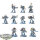 Space Wolves - 10 x Grey Hunters - teilweise bemalt