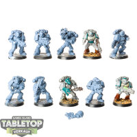 Space Wolves - 10 x Grey Hunters - teilweise bemalt