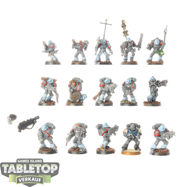 Space Wolves - 15 x Space Wolves Blood Claws - teilweise bemalt