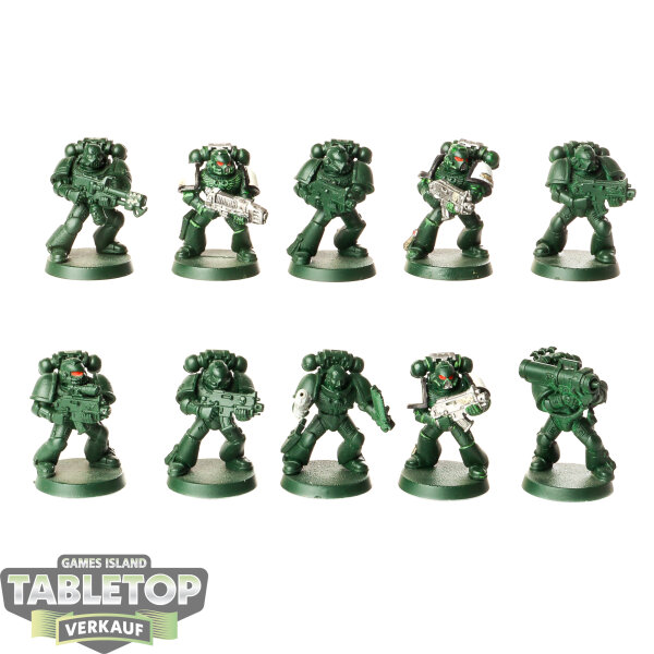 Space Marines - 10 x Tactical Squad klassisch - teilweise bemalt