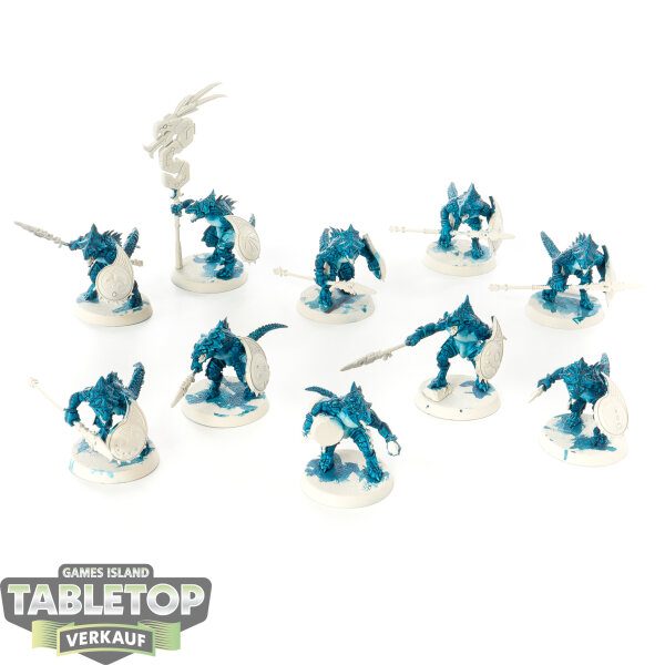 Seraphon - 10x Saurus Warriors - teilweise bemalt