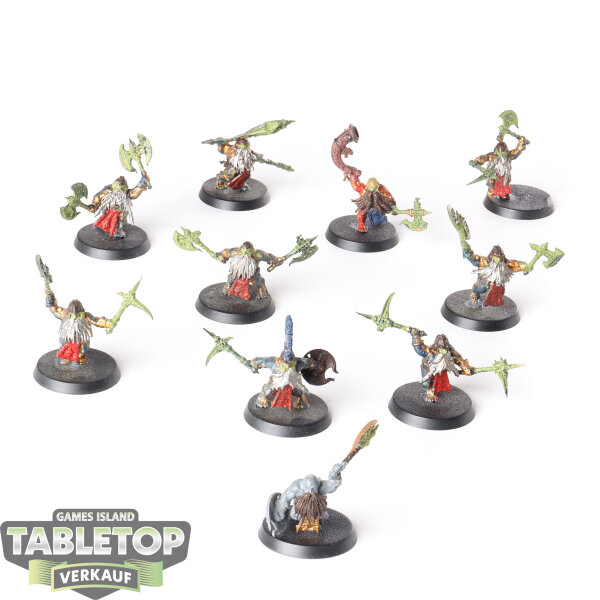 Fyreslayers - 10x Vulkite Berzerkers - teilweise bemalt