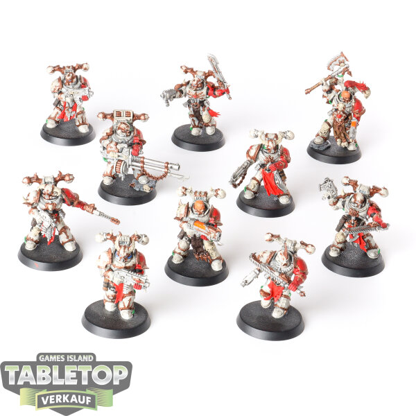 Chaos Space Marines - 10x Legionaries - teilweise bemalt