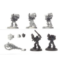Space Marines - 5 x Devastator Squad - teilweise bemalt