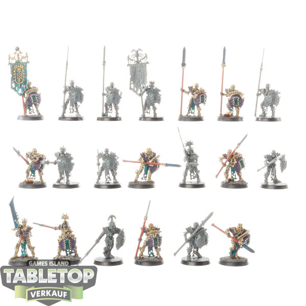 Ossiarch Bonereapers - 20x Mortek Guard - teilweise bemalt