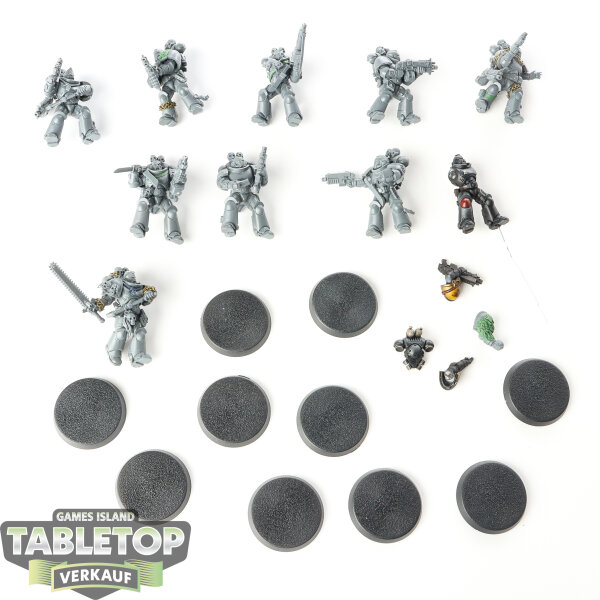 Space Marines - 10 Intercessors - teilweise bemalt