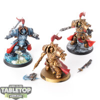 Adeptus Custodes - 3 x Allarus Custodians - teilweise bemalt