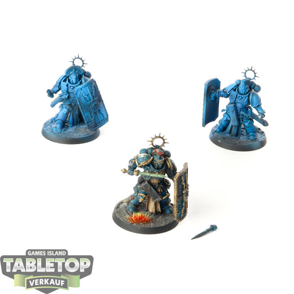 Ultramarines - 3x Bladeguard Veterans - teilweise bemalt