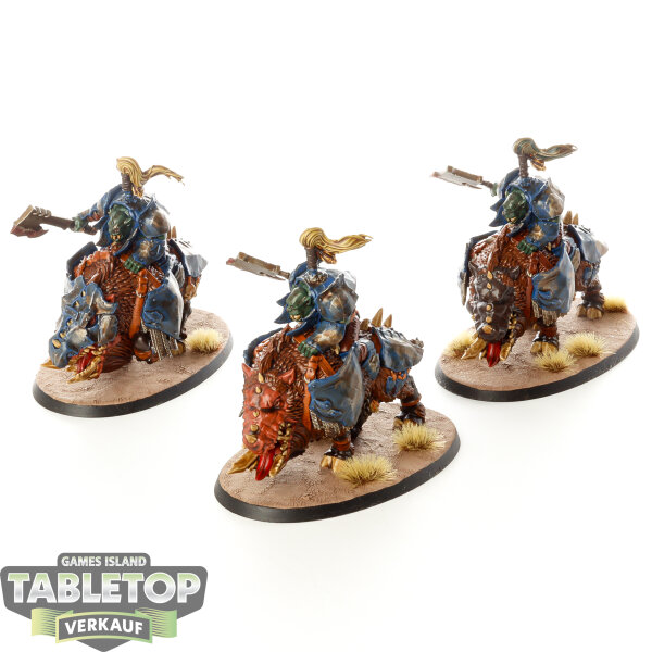 Orruk Warclans - 3x Gore-gruntas - bemalt