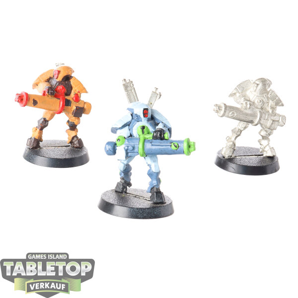 Tau Empire - 3 x XV15 Stealth Armour - teilweise bemalt