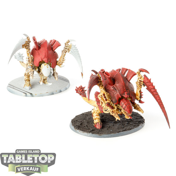 Tyraniden - 2x Carnifex Brood - teilweise bemalt