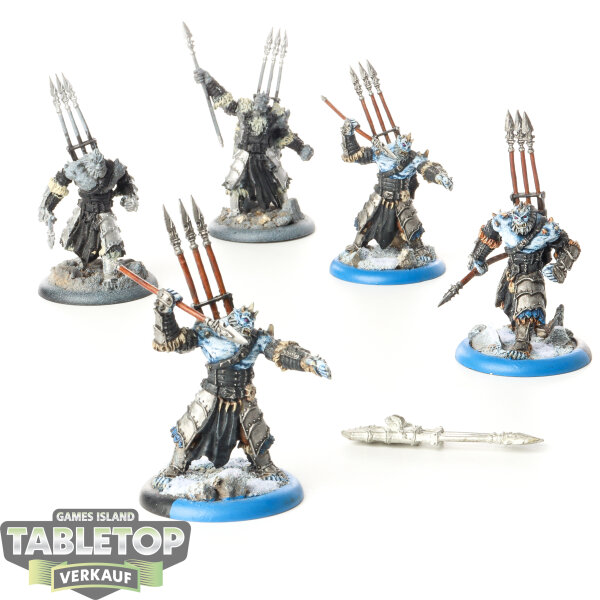 Legion of Everblight - 5x Blighted Ogrun Warspears - teilweise bemalt