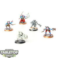 Genestealer Cults - 5x Acolyte Hybrids - teilweise bemalt