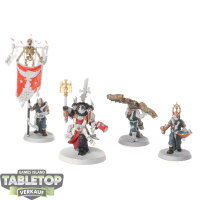 Black Templars - 4 Chaplain Grimaldus & Retinue -...