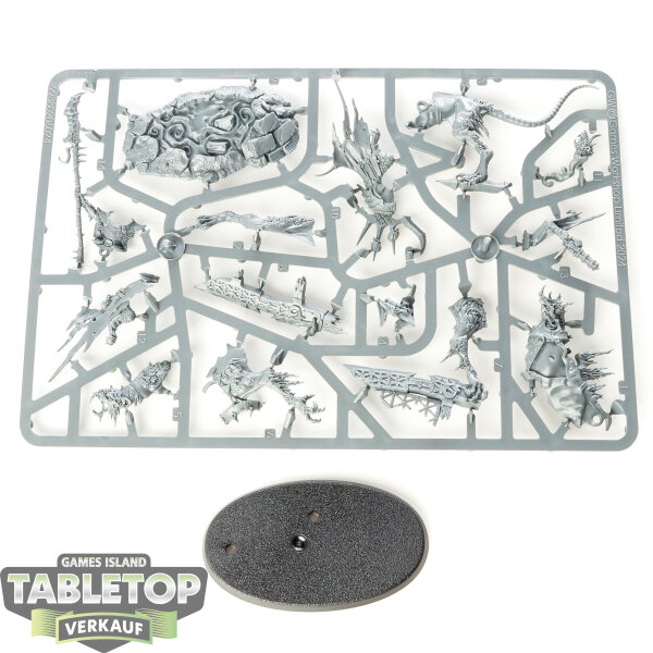 Skaven - Clawlord on Gnaw-beast - im Gussrahmen