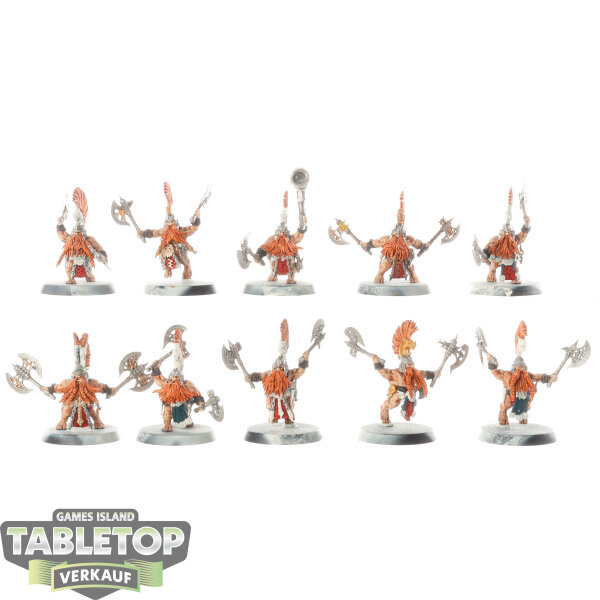 Fyreslayers - 10 x Vulkite Berzerkers - teilweise bemalt