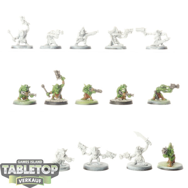 Orks - 14 x Ork Gretchin - teilweise bemalt