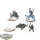 Space Wolves - 3x Thunderwolf Cavalry - bemalt
